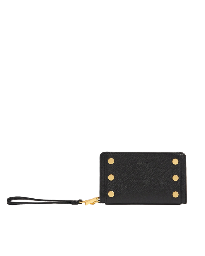 Bryant Wallet | Black/Brushed Gold Red Zip | SML
