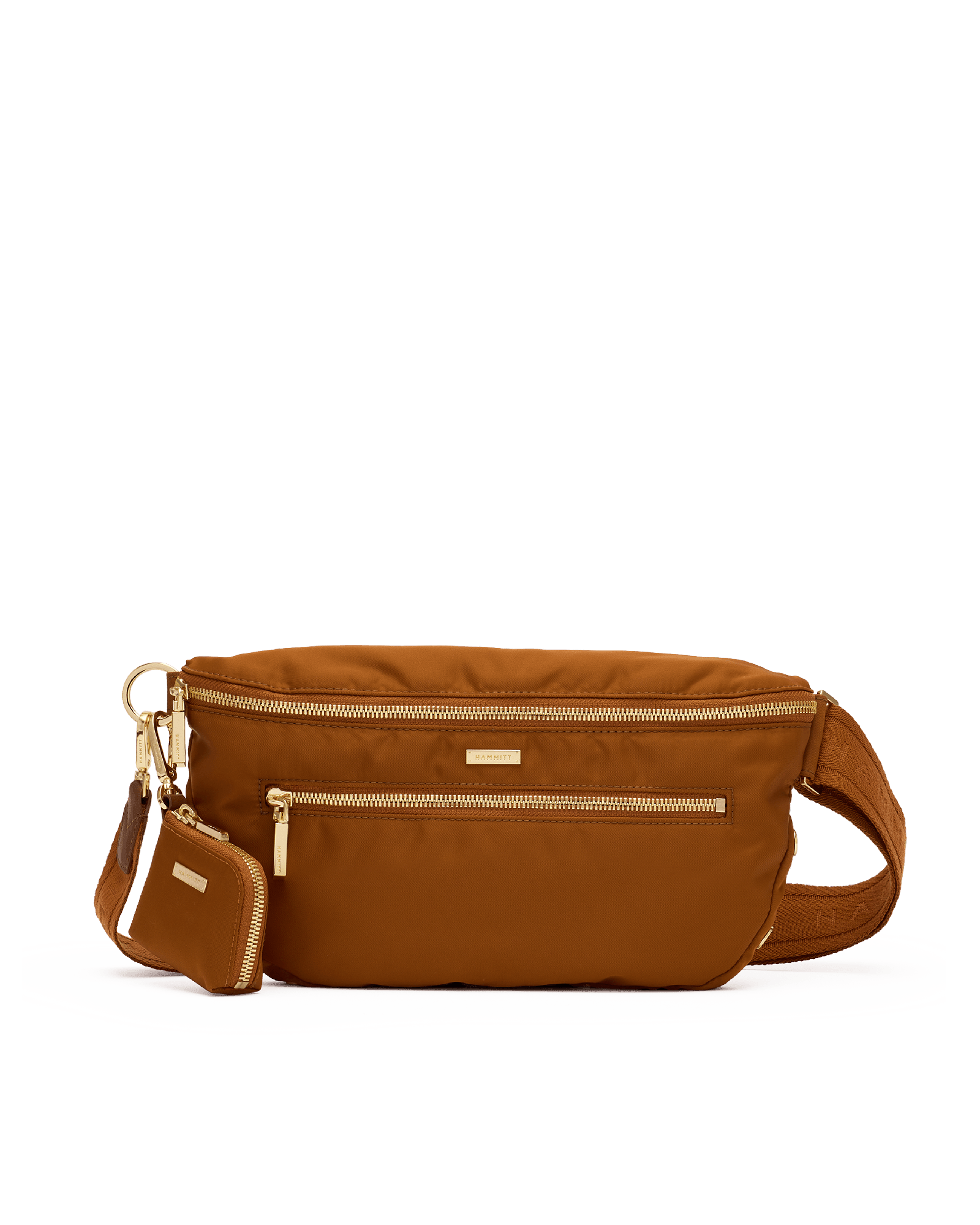 Charles-Crossbody-Lrg-Amber-Nylon-G-Front-View