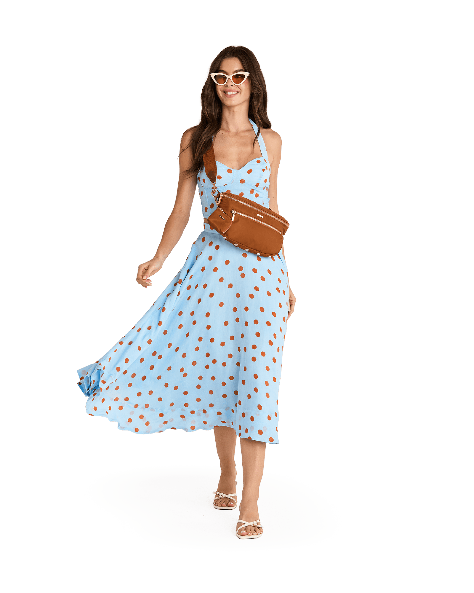 Model height is 5'9.5''