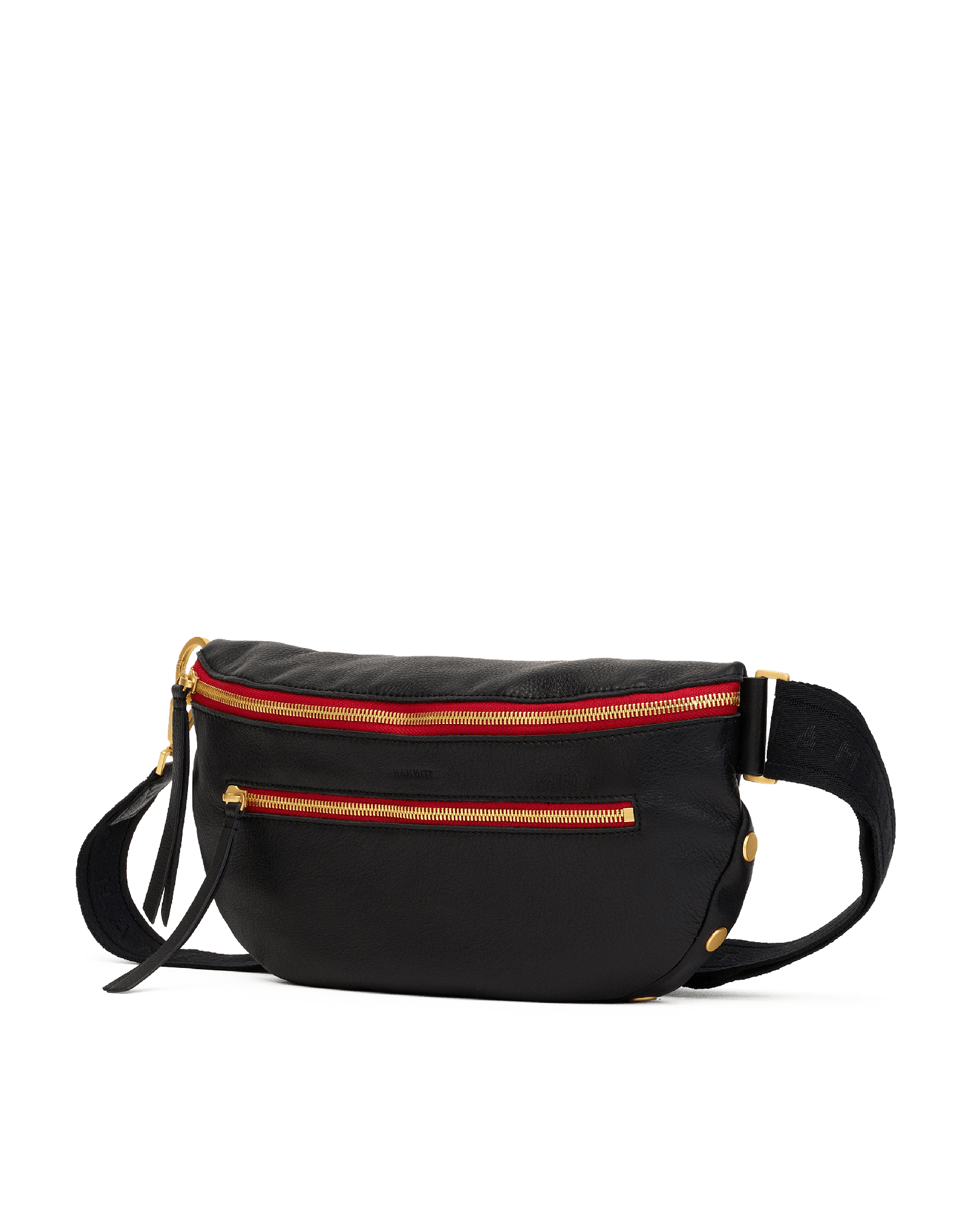Charles-Crossbody-Lrg-Black-BG-Red-Zip-Front-View-2