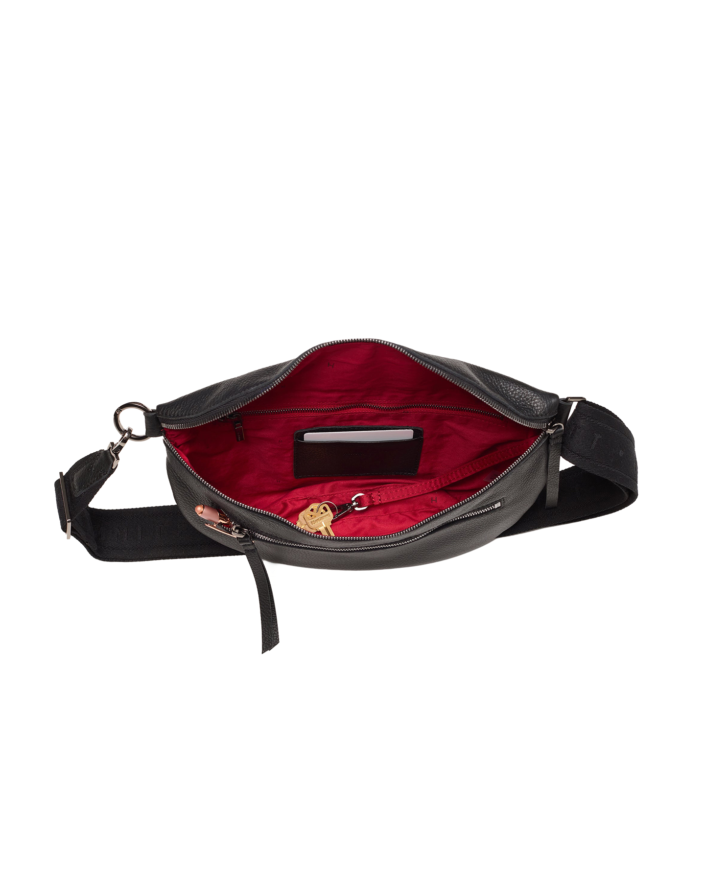 Charles Crossbody | Black/Gunmetal | Lrg