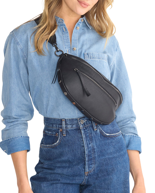 Charles Crossbody | Black/Gunmetal | Lrg