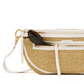 Charles Crossbody | Calla Lily White Raffia/Brushed Gold Hammered | Lrg