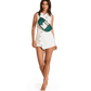 Model height is 5'9.5''