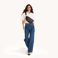 Model height is 5'9.5''