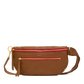 Charles Crossbody | Mahogany Pebble/Brushed Gold Red Zip | Lrg