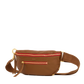 Charles Crossbody | Mahogany Pebble/Brushed Gold Red Zip | Med