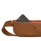 Charles Crossbody | Mahogany Pebble/Brushed Gold Red Zip | Med