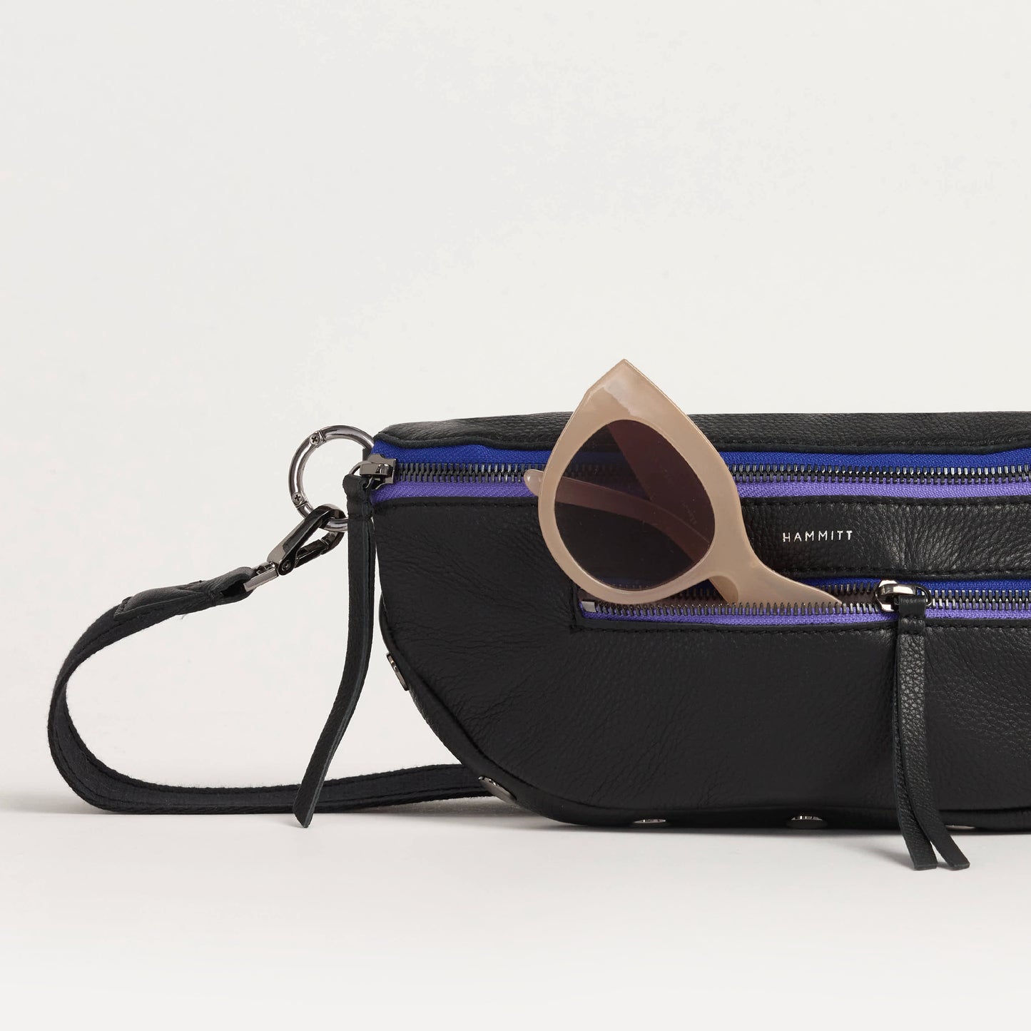 Charles Crossbody | Birthday Brite/Gunmetal-Purple Zip | Med 