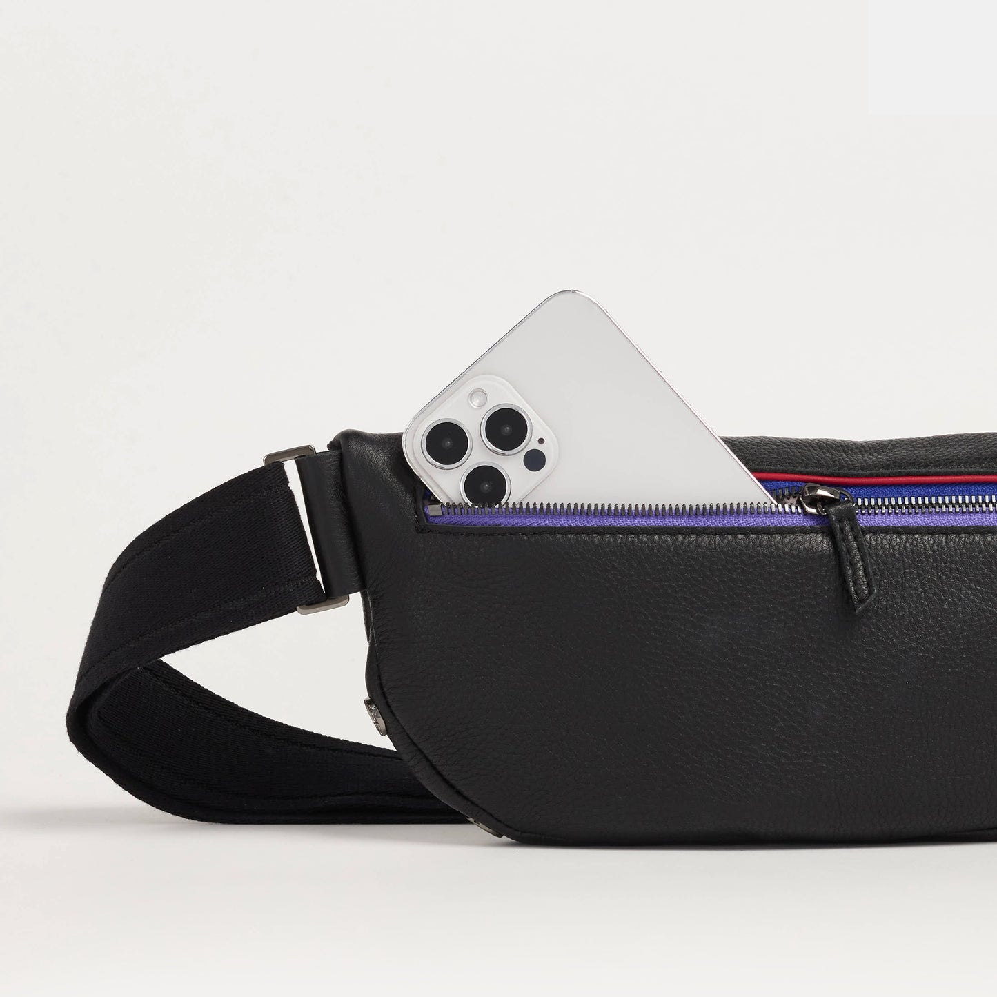 Charles Crossbody | Birthday Brite/Gunmetal-Purple Zip | Med 