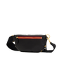 Charles Crossbody | Black/Brushed Gold Red Zip
