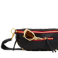 Charles Crossbody | Black/Brushed Gold Red Zip