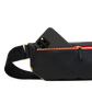 Charles Crossbody | Black/Brushed Gold Red Zip