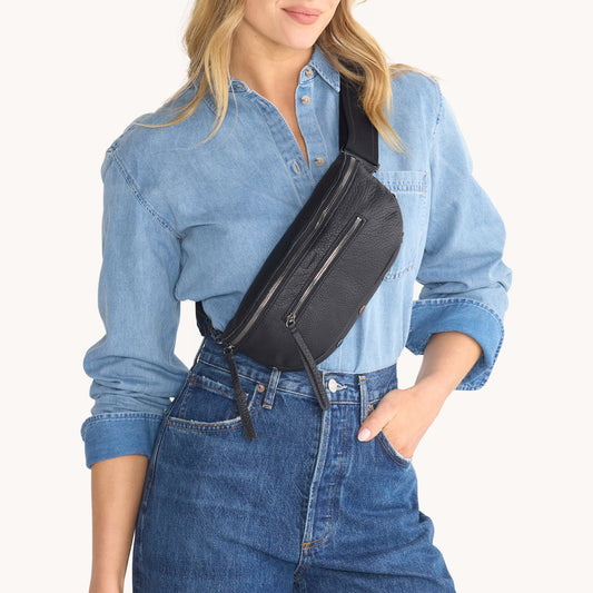 Model height is 5'8.5''