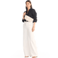Model height is 5'9.5''