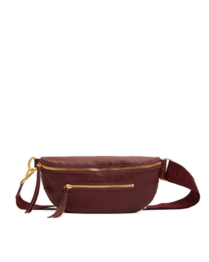 Charles Crossbody | Cherrywood Pebble/Brushed Gold | Med