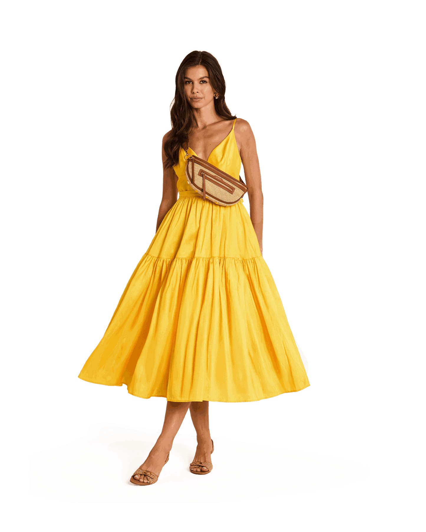 Model height is 5'9.5''