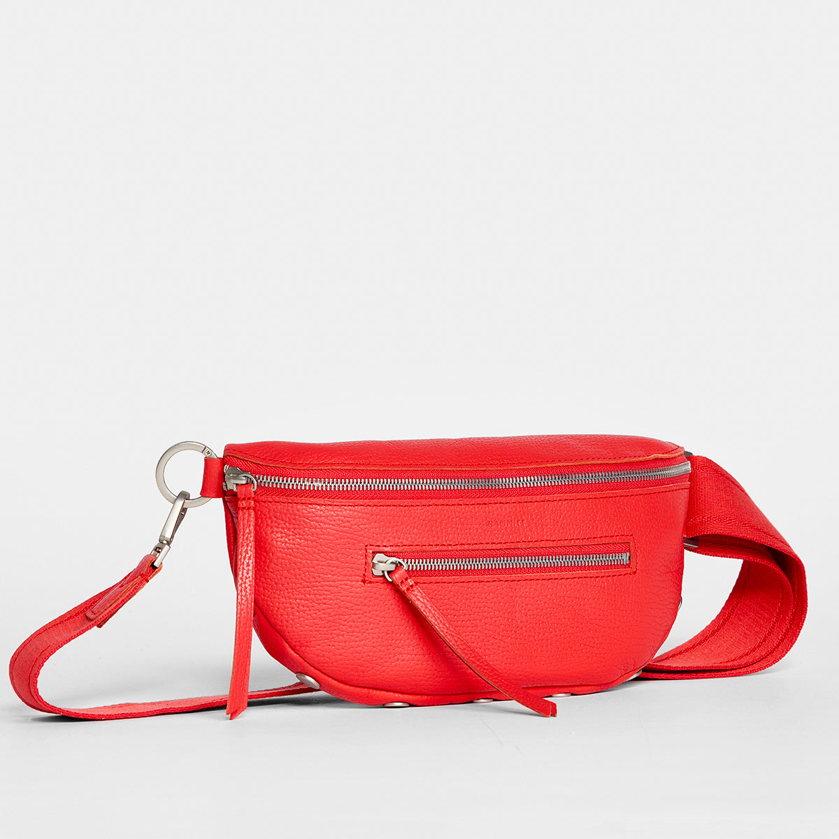 Charles Crossbody | Lighthouse Red/Brushed Silver | Med  