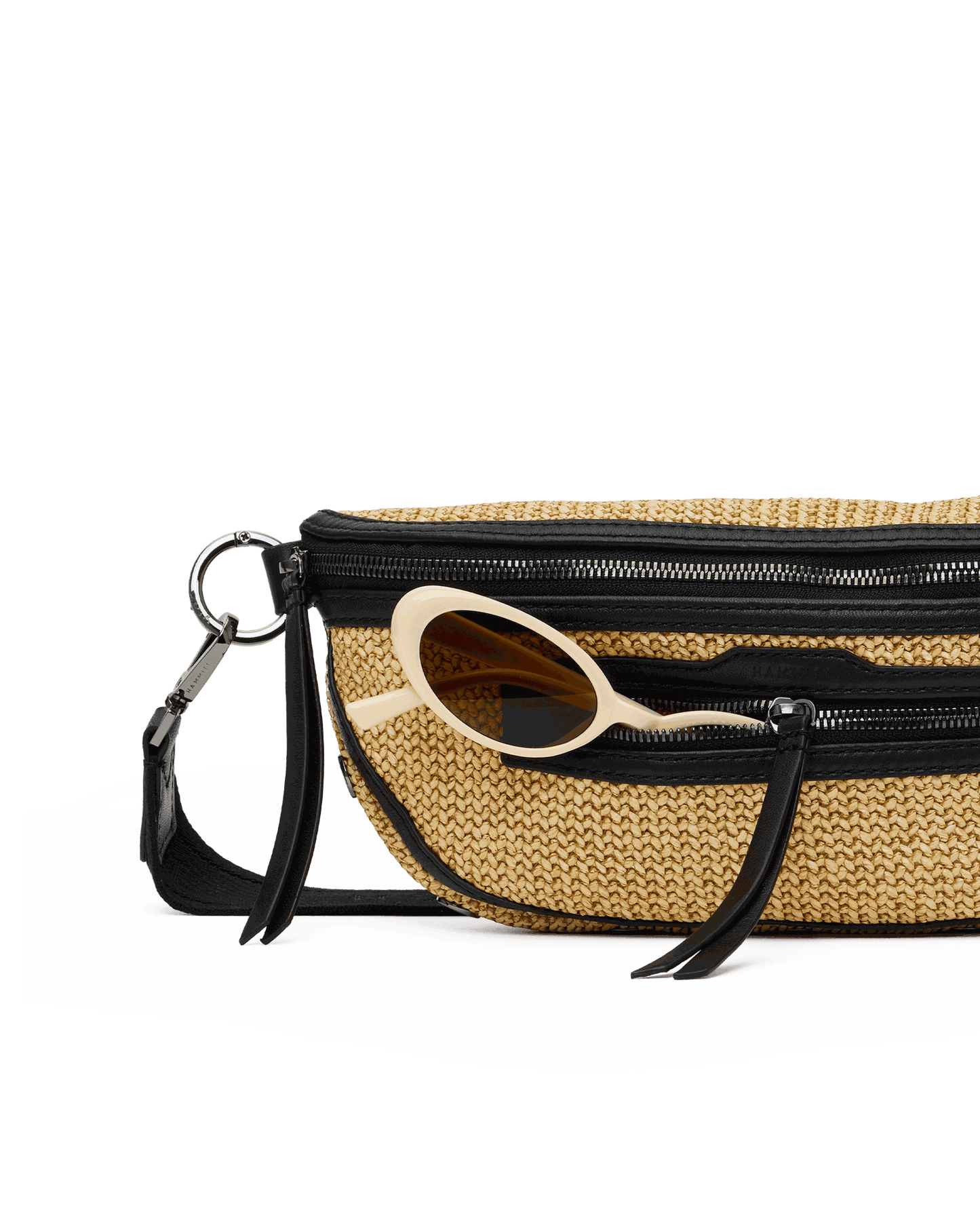 Charles-Crossbody-Med-Noir-Smooth-Raffia-GM-Front-View-Detail