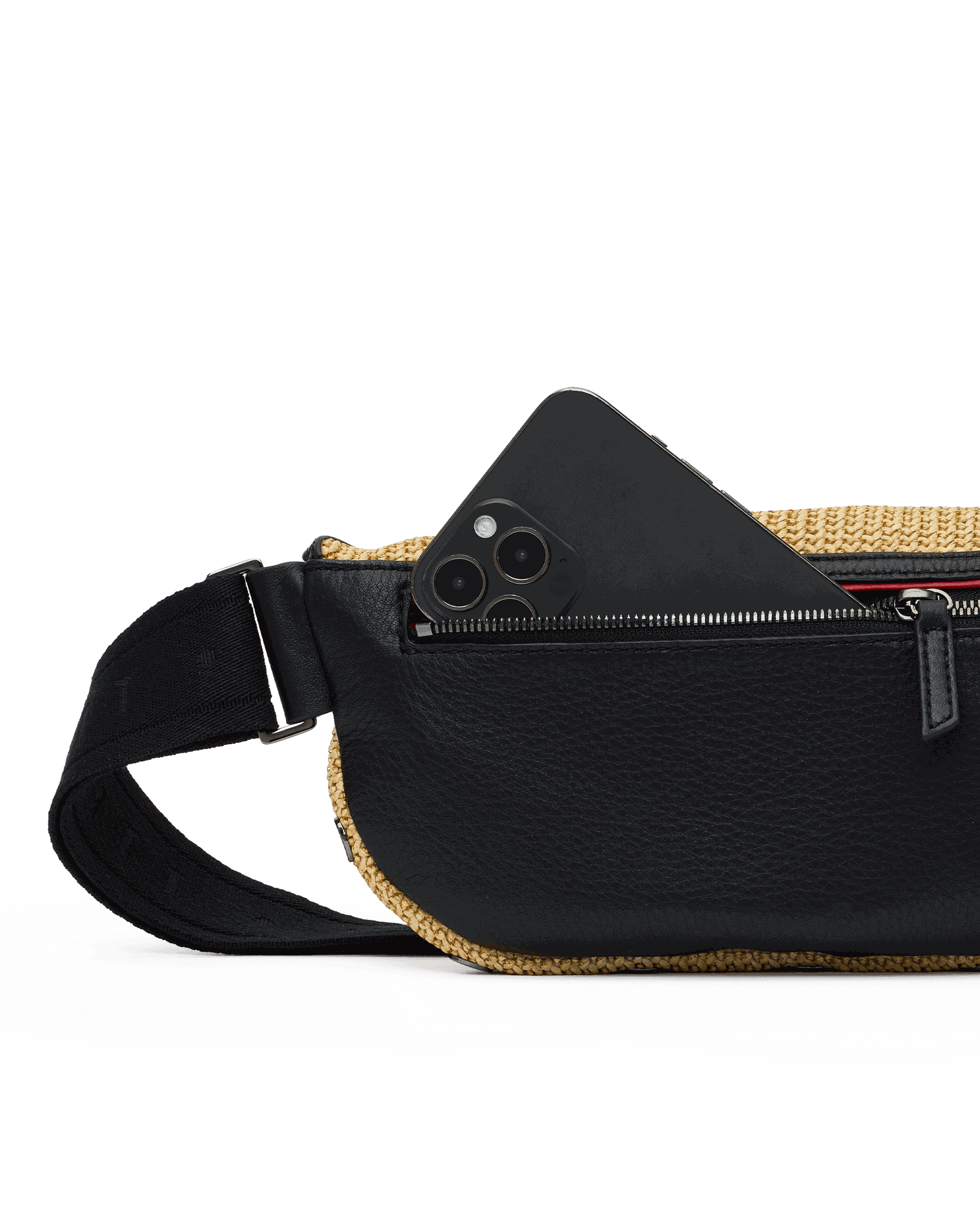 Charles-Crossbody-Med-Noir-Smooth-Raffia-GM-Back-View-Detail