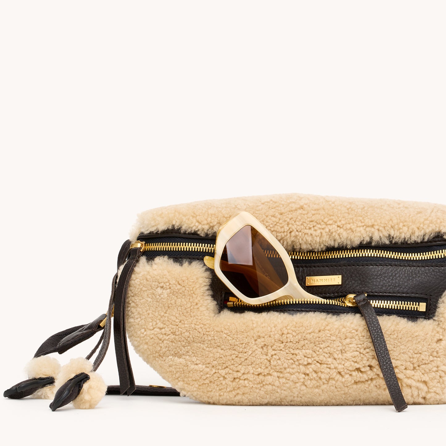 Charles Crossbody | Sundance Shearling/Brushed Gold | Med