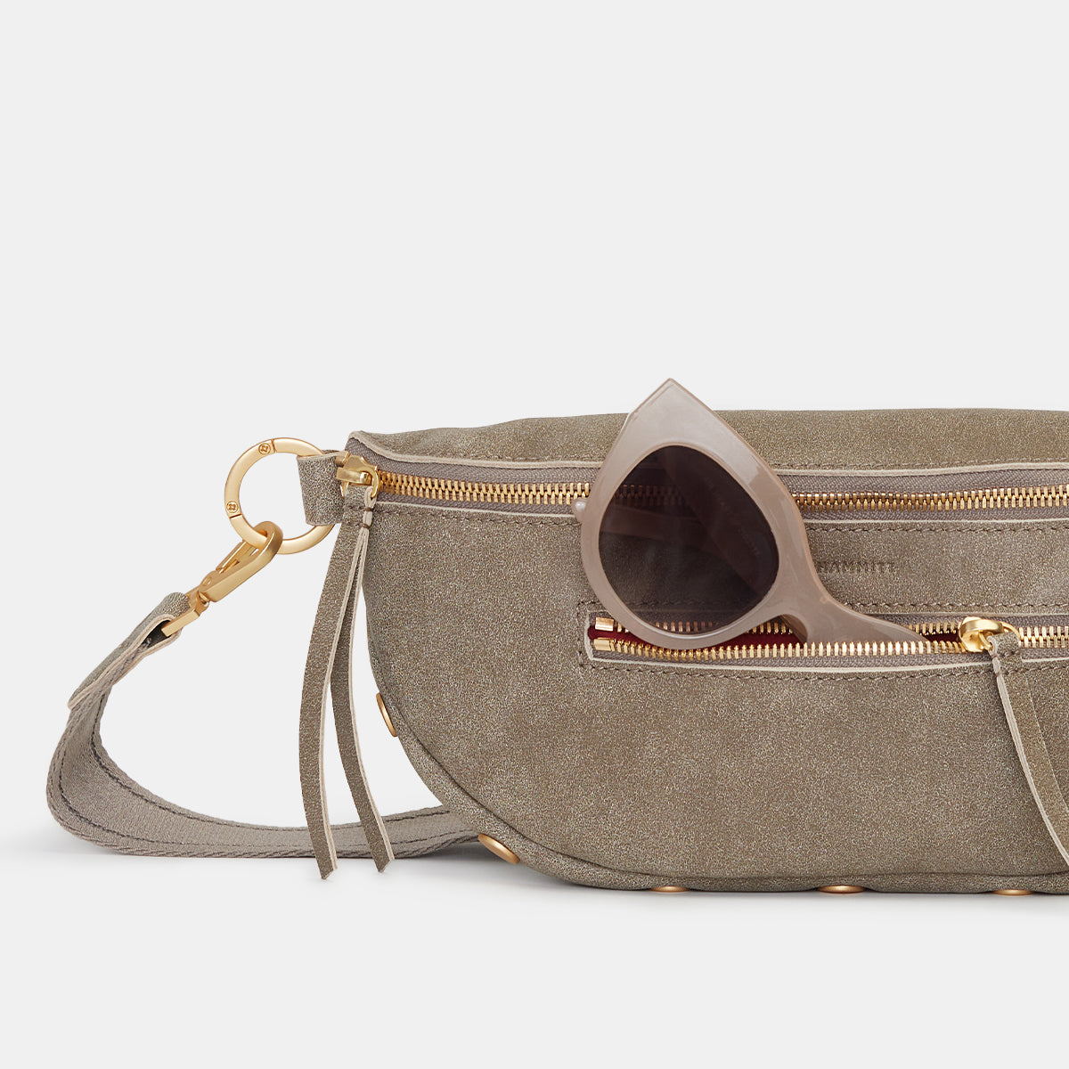 Charles Crossbody | Pewter/Brushed Gold