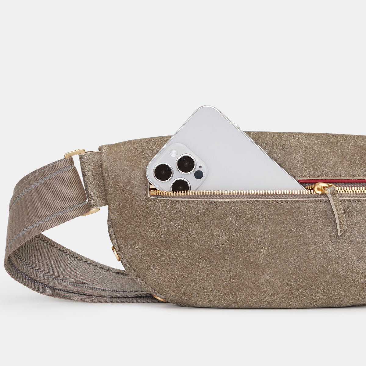 Charles Crossbody | Pewter/Brushed Gold