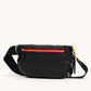 Charles Crossbody | Black/Brushed Gold Red Zip | Lrg