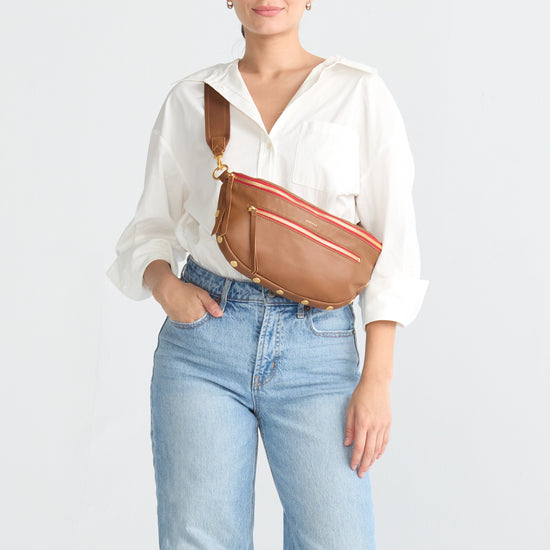Hammitt CHARLES LRG Crossbody Mahogany Pebble