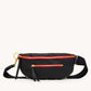 Charles Crossbody | Black/Brushed Gold Red Zip | Med