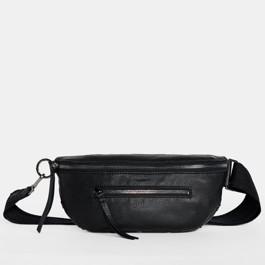 Charles Crossbody | Black/Gunmetal | Med - Short Strap