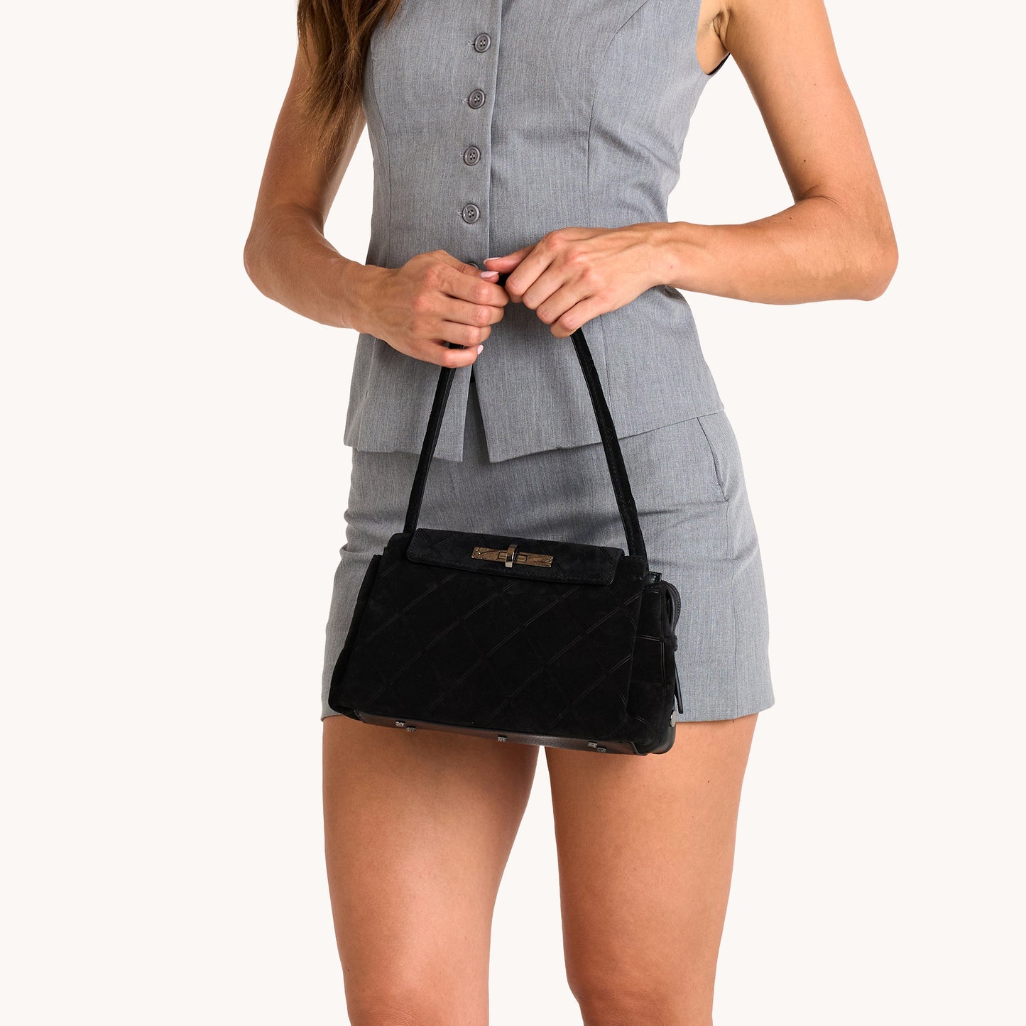 Charlotte | Noir Diamond Suede/Gunmetal | Med