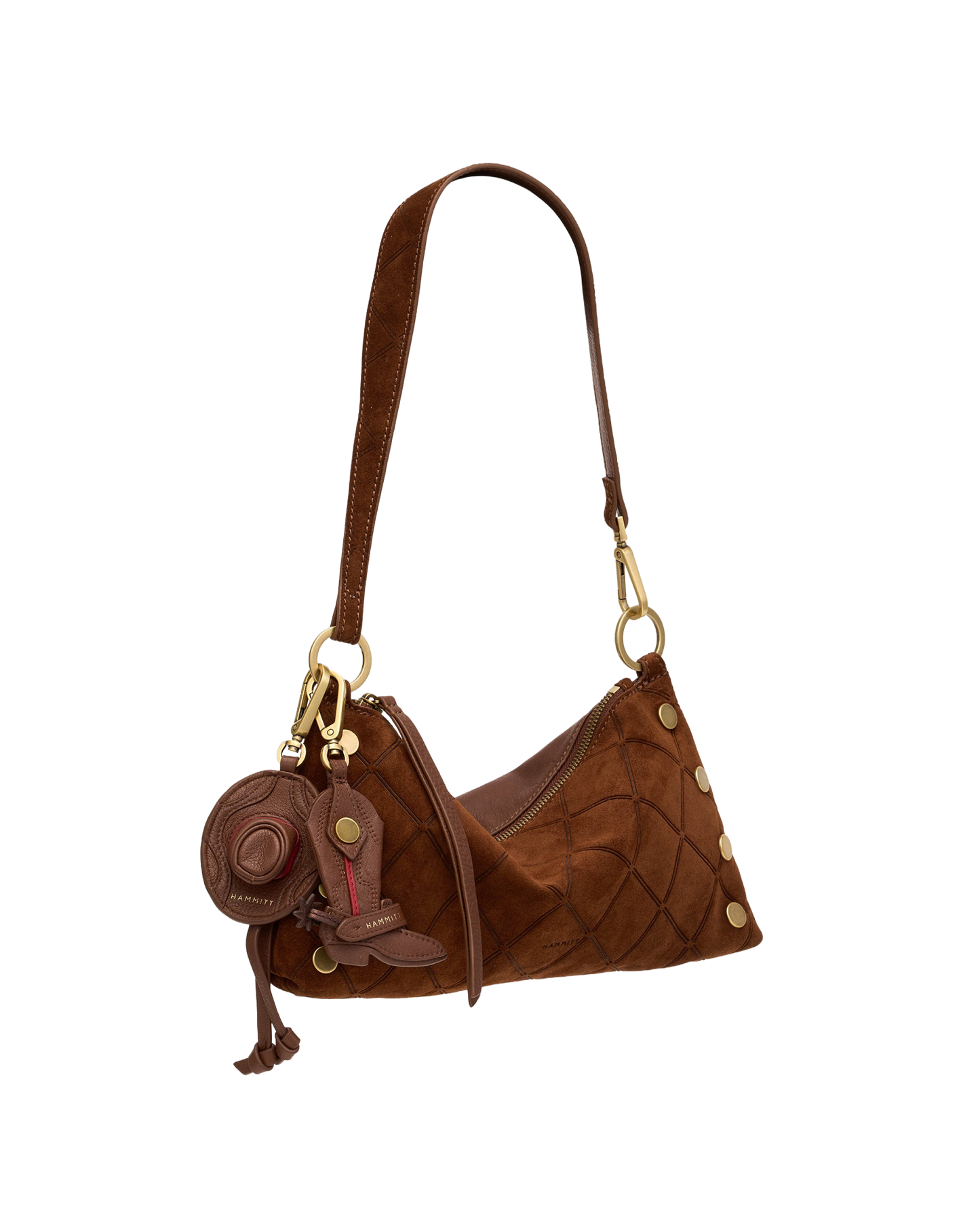 Cowboy Russ Charm | Chocolate Diamond Pebble/Antique Gold