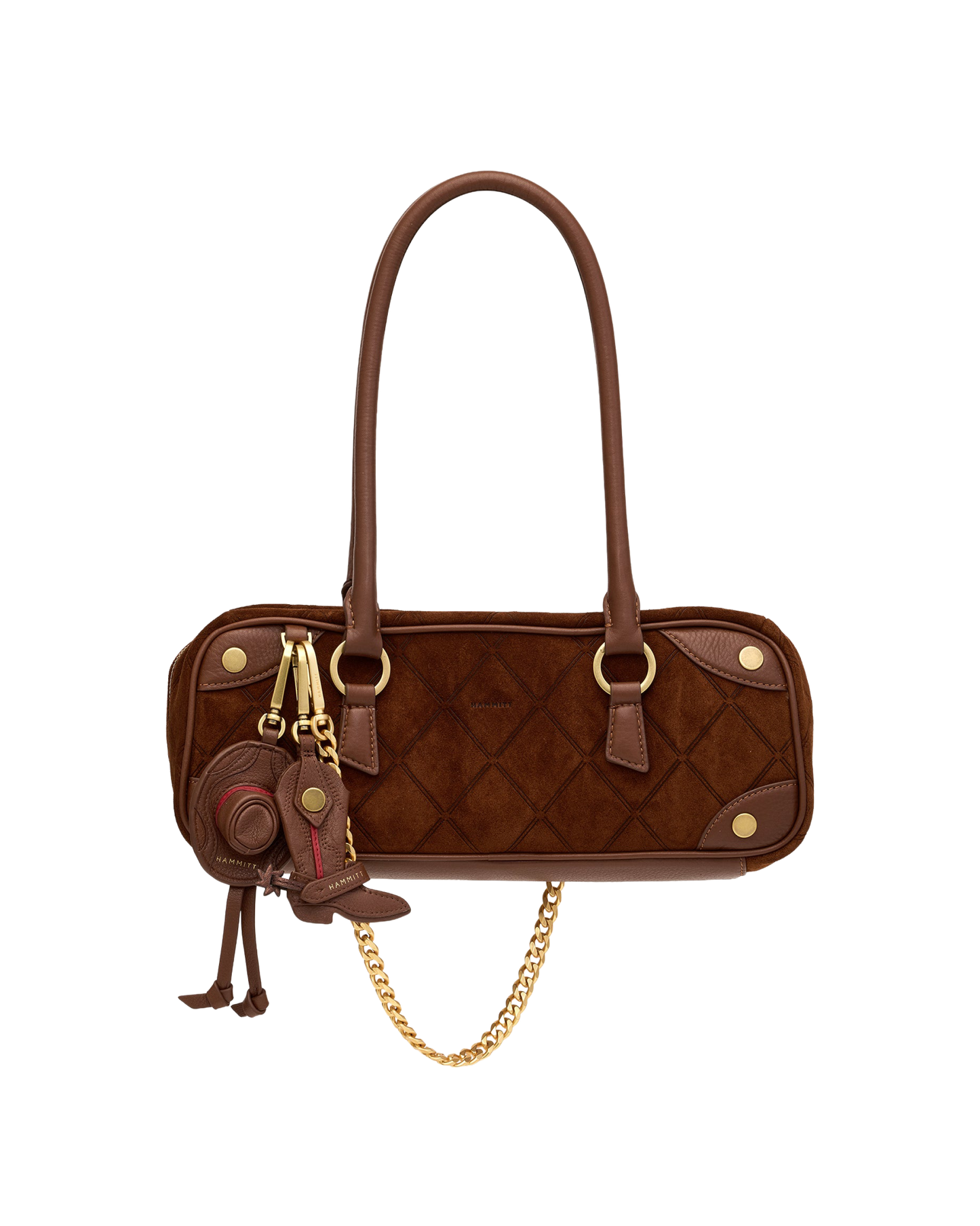 Cowboy Russ Charm | Chocolate Diamond Pebble/Antique Gold