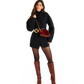 Model height is 5'9.5''