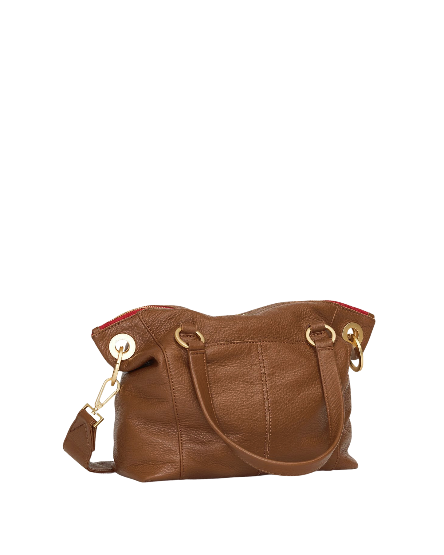 Daniel | Mahogany Pebble/Brushed Gold Red Zip | Med