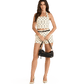Model height is 5'9.5''