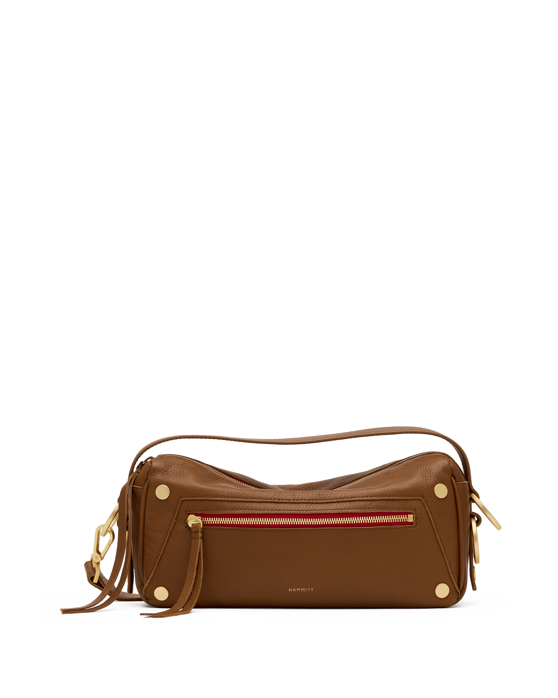 Doxie-Med-Mahogany-Pebble-BG-Red-Zip-Front-View