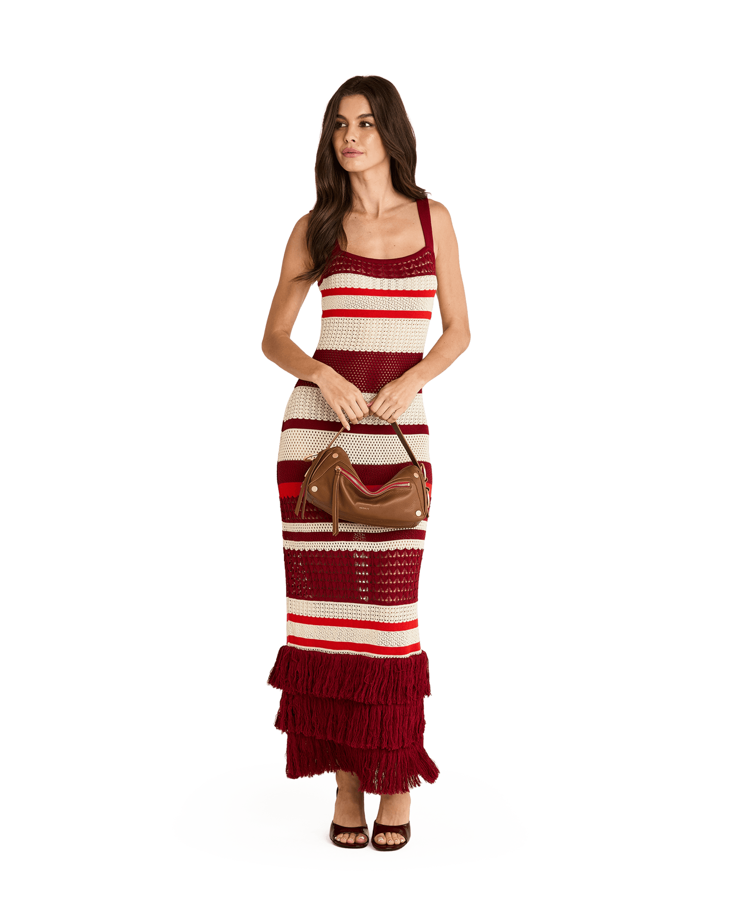 Model height is 5'9.5''