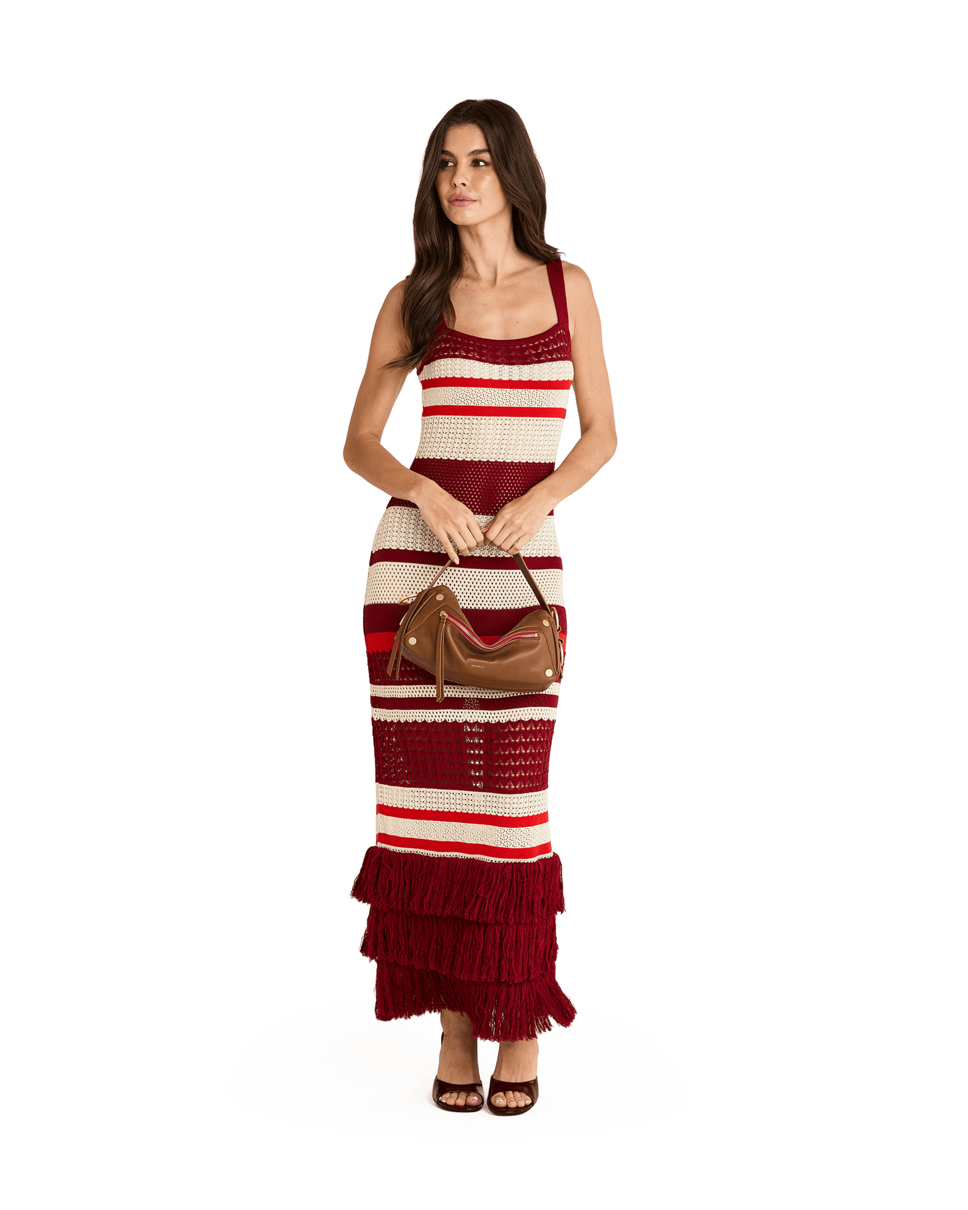 Model height is 5'9.5''