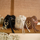 Doxie | Mahogany Pebble/Brushed Gold Red Zip | Med