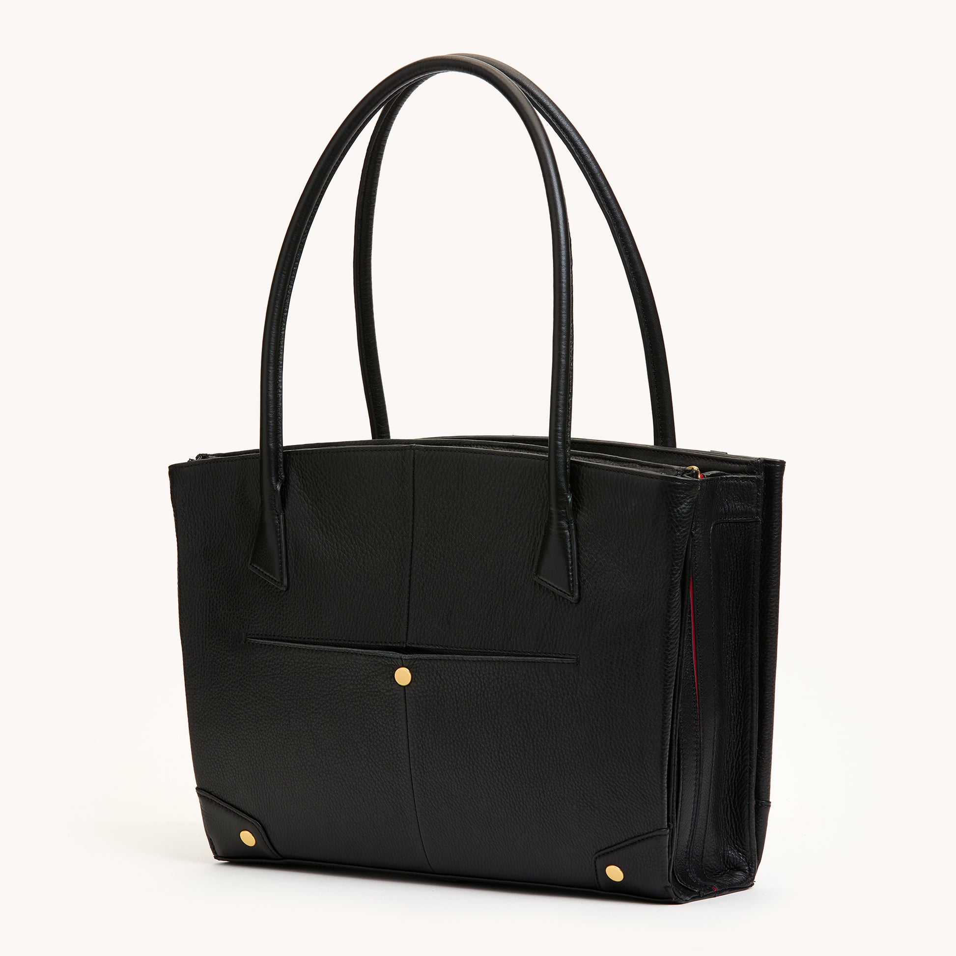 Elle-Work-Carry-Black-BG-Red-Zip-Back-Angle-View