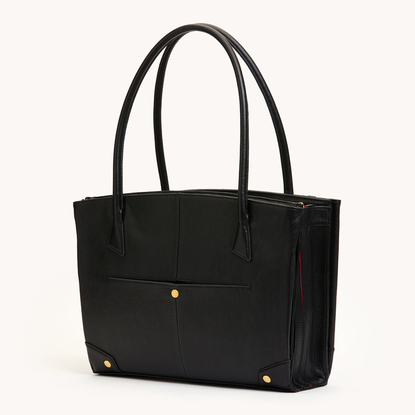 Elle-Work-Carry-Black-BG-Red-Zip-Back-Angle-View