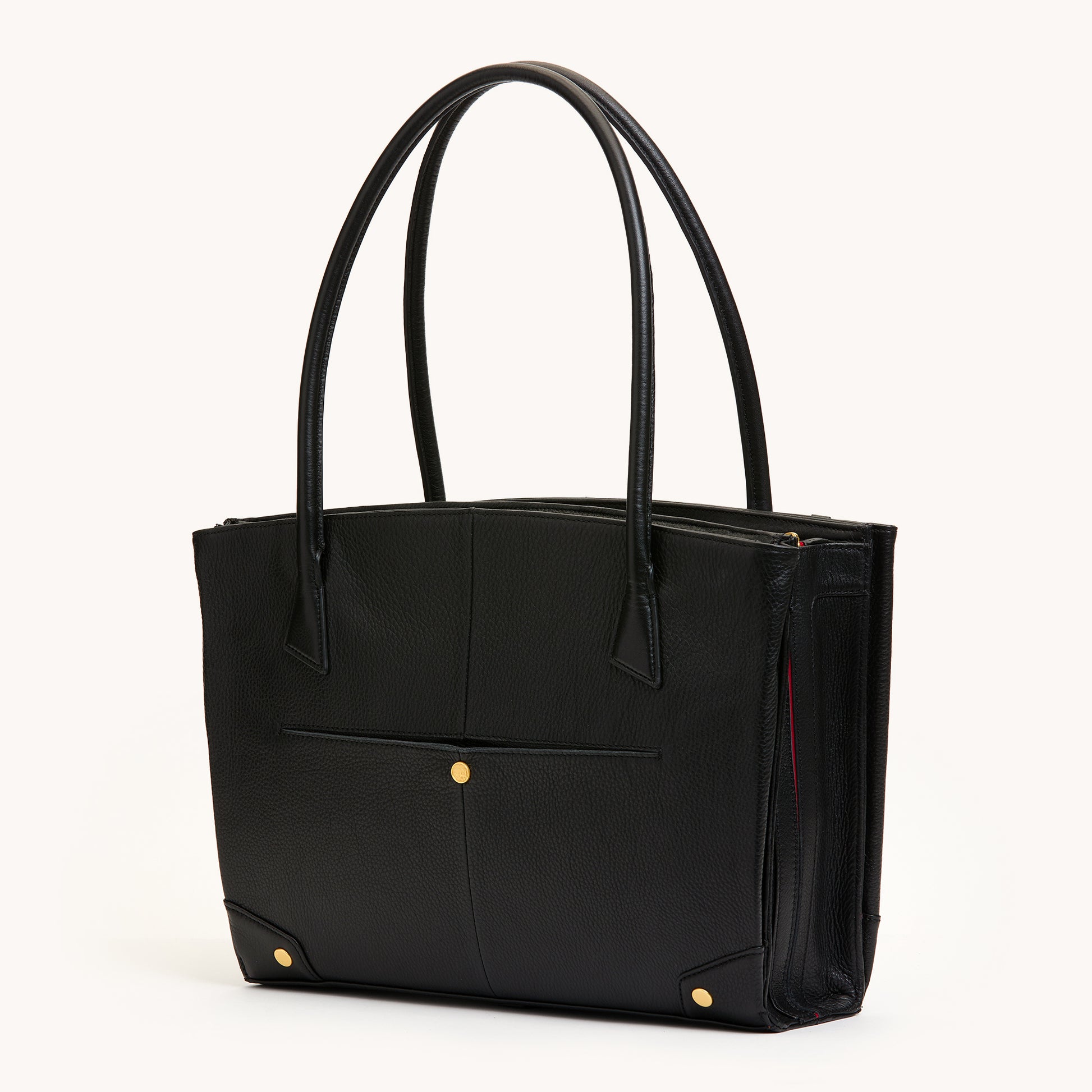 Elle-Work-Carry-Black-BG-Red-Zip-Back-Angle-View
