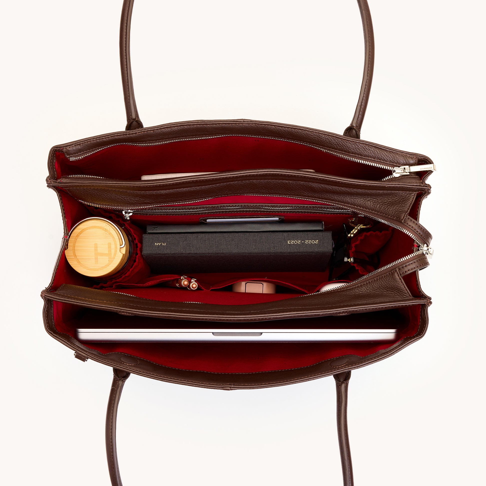 Elle-Work-Carry-Espresso-Pebble-S-Inside-View