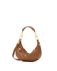Erica | Mahogany Pebble/Brushed Gold Red Zip | Sml