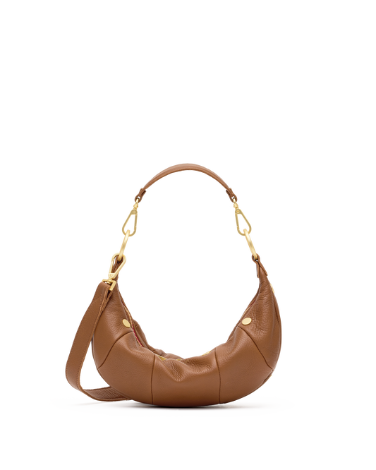 Erica | Mahogany Pebble/Brushed Gold Red Zip | Sml