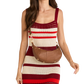 Erica | Mahogany Pebble/Brushed Gold Red Zip | Sml