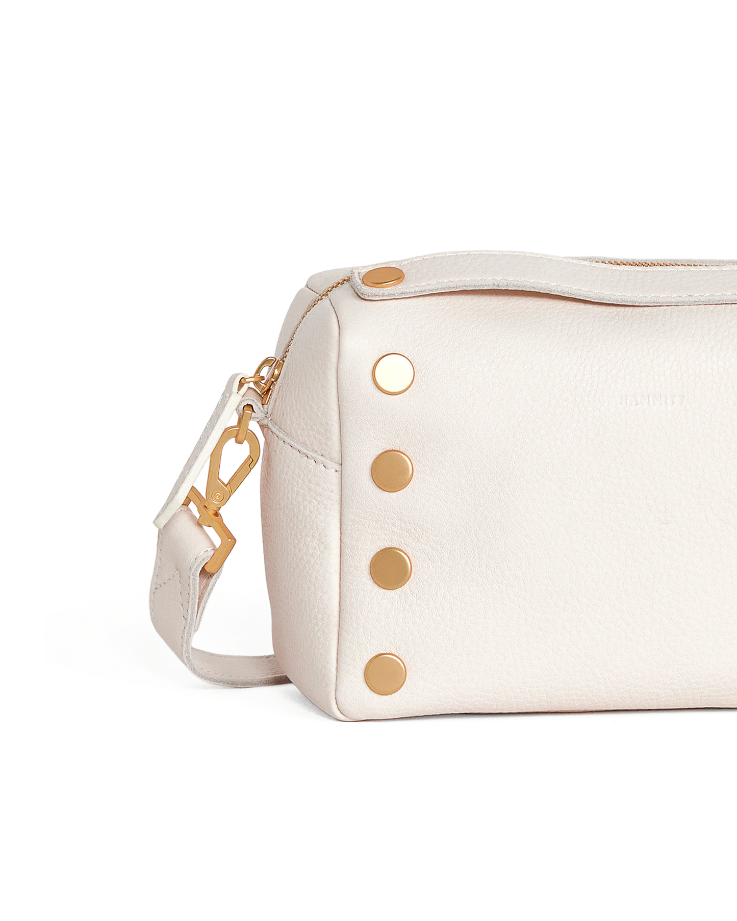 Evan-Crossbody-Sml-Crossbody-Calla-Lily-White-Brushed-Gold-Detail-View