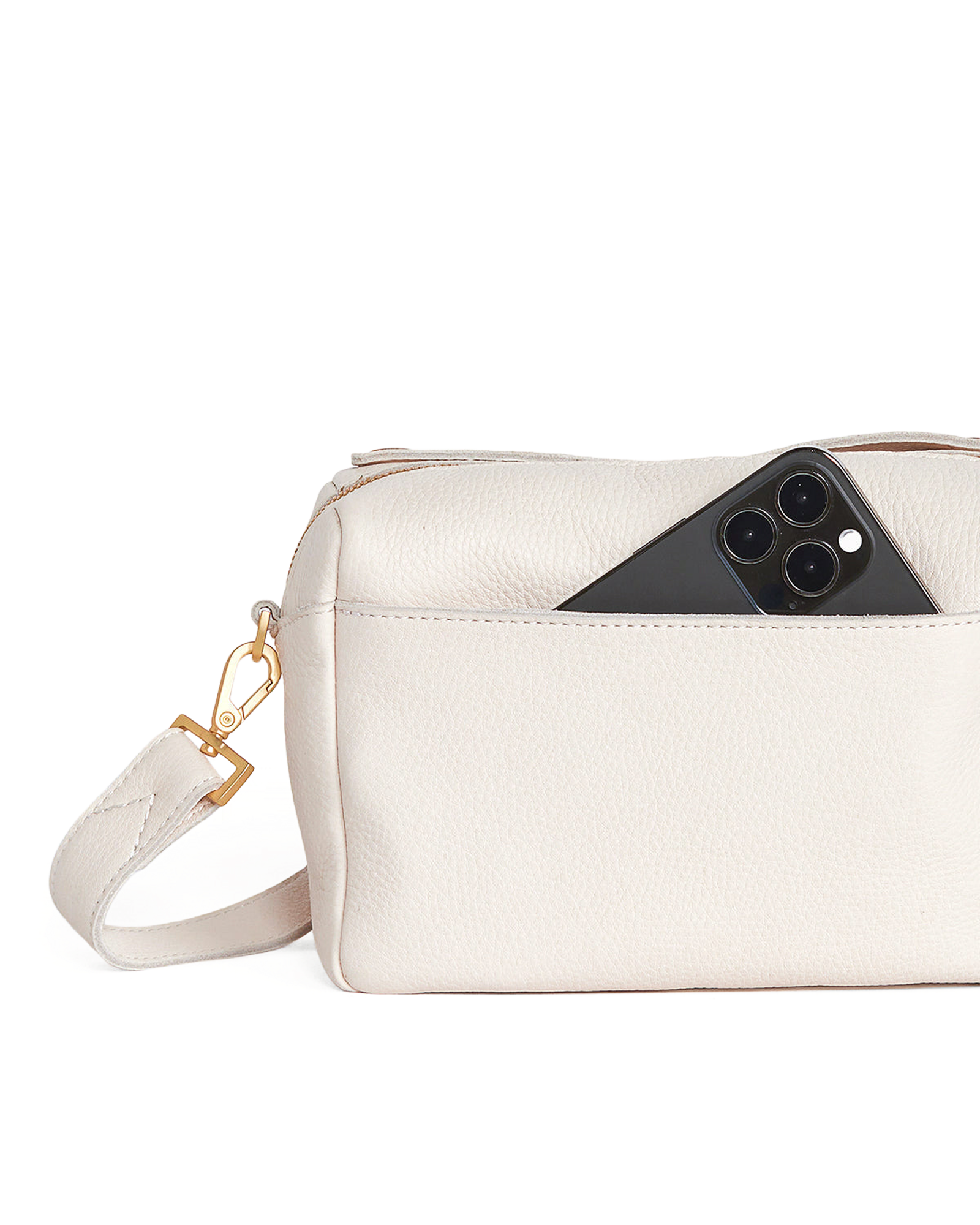 Evan-Crossbody-Sml-Crossbody-Calla-Lily-White-Brushed-Gold-Back-Detail-View